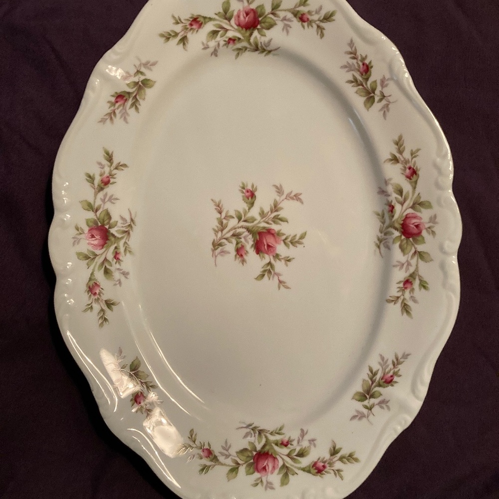 Johann Haviland Bavaria Fine China Pink Moss Rose Patter Gold Trim Vintage